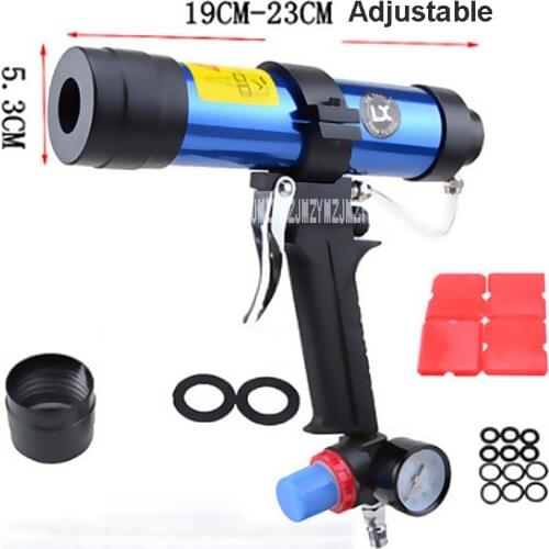 New Arrival Pneumatic Caulking Gun Set 310ML Glass Glue Air Rubber Guns Tool Hard Glue Gun With Watch Valve 19CM-23CM Adjustable