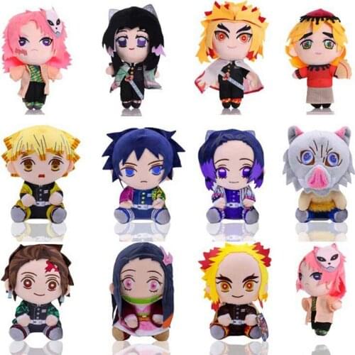 Original 20cm Demon Killer Plush Toy Kimetsu No Yaiba Kamado Tanjirou Tomioka Giyuu Agatsuma Zenitsu Douma Sabito Plush Gift