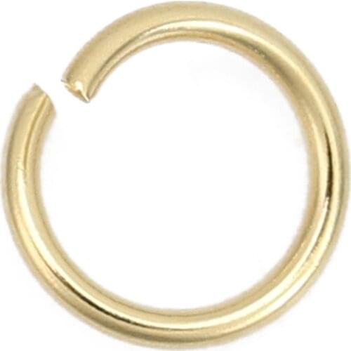 0.8mm 304 Stainless Steel Opened Jump Rings Findings Gold Color Metal DIY Making Necklace Bracelets Charms Jewelry 6mm.100PCs