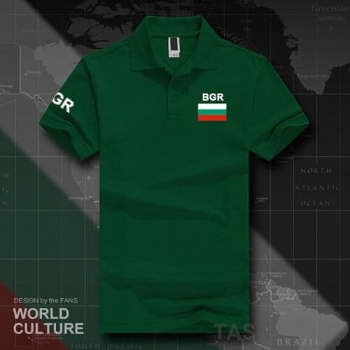 Republic of Bulgaria Bulgarian polo shirts men short sleeve white brands printed for country 2017 cotton nation team flag new