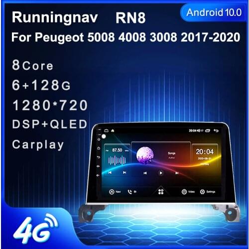 Runningnav For Peugeot 5008 4008 3008 2017 2018 2019 2020 Android Car Radio Multimedia Video Player Navigation GPS
