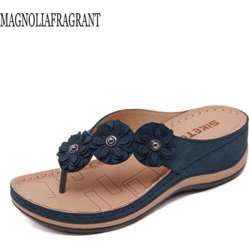 Platform Slippers Women Terlik Woman Slip On Sandals Flower Flat flip flops Summer Sliders Espadrille Shoes Chanclas De Mujer c8