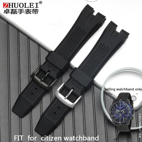 Waterproof silicone band Special notch for citizen mens watch S094828 AW1475 1476 1477 1479 CA4154 4155