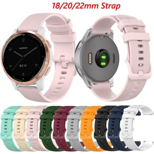 18 20 22MM Silicone Watch Strap For Garmin Venu GarminMove 3 Active S Vivoactive 3 4 4S Smart Wristband Vivoactive3 BraceletBand