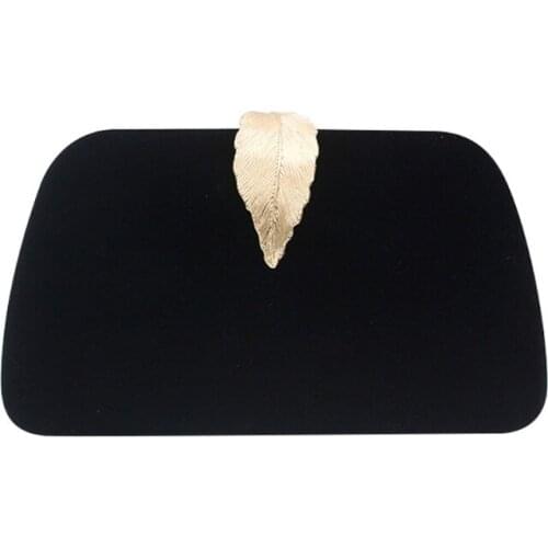 Elegant Evening Clutch Bags Velvet Handbag Leaf Buckle Handbag Chain Shoulder Bag Cocktail Wedding Party Prom Bag Hot