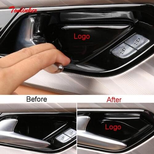 Tonlinker Cover Stickers for TOYOTA RAV4 2016-18 Car Styling 1 PCS Stainless steel Central control storage box Cover Stickers