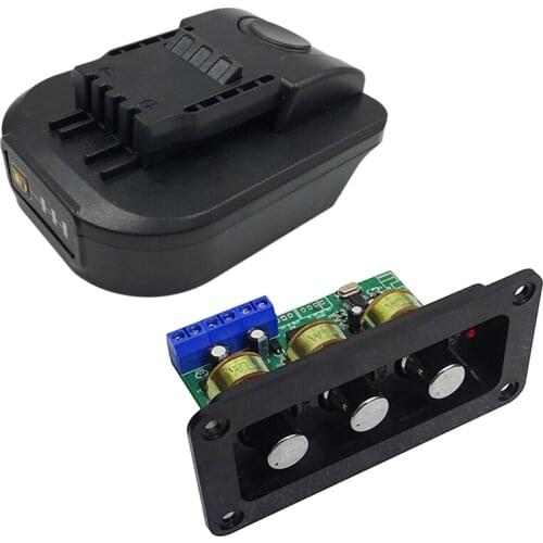 1 Pcs Battery Tool Adapter Converter & 1 Pcs Mini Bluetooth Amplifier Power Audio Board 20Wx2 Amp Sound Amplifiers
