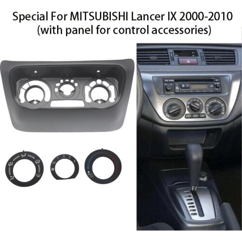 11-653 New AC Control Accessories Panel For Mitsubishi Lancer IX 2000-2010 Center Control Fascias Panel Plastic Black Frame Kit