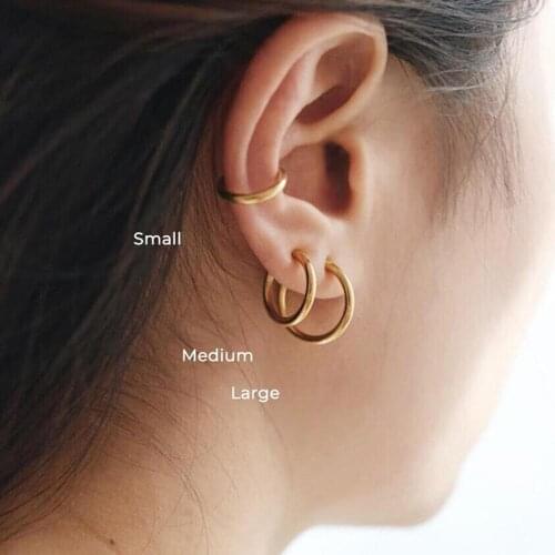 2PCS Clip on Body Nose Lip Ear Fake Retractable Earrings Hoop Earrings Septum Ear Studs Women Jewelry Brincos Bijoux Gifts