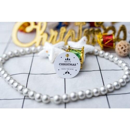 200 pcs 3.5cm round paper label Candy Bag label Christmas label Holiday trademark New years gifts Christmas decorations