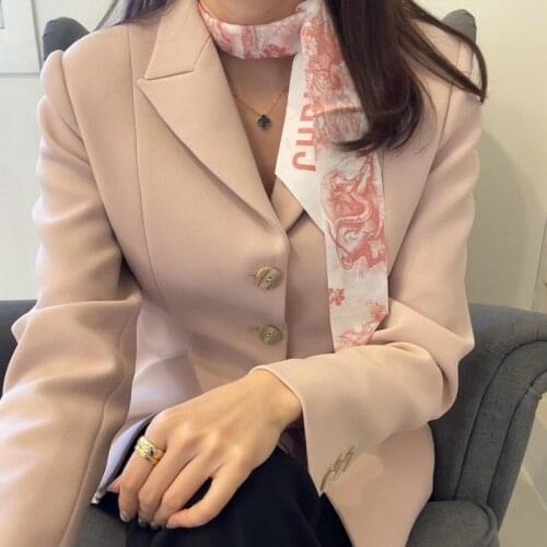 2021 Chic Neck Scarf Hair Tie abstract painting Women Pashmina Foulard Small Headband Fashion Neckerchief Scarves Bandana Hijab