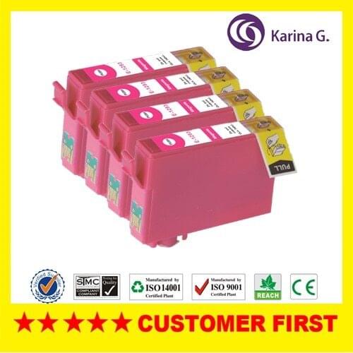 4PK Magenta Kompatible Druckerpatrone T1283 for EPSON Office BX305F BX305FW