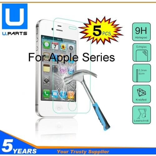 5PC/Lot Front Or Back Side For iPhone 4 4s 5 5s SE 6 6s 6+ 6s+ 7 7+ 8 8+ Plus Tempered Glass Screen Protector Protective Film