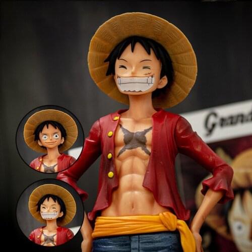27cm One Piece Luffy Two Heads Anime Action Figure Pvc New Collection Figures Hand-made Model Ornaments Collection Christma Gift