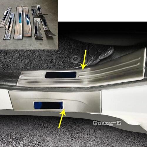 Car Styling Sticker Inner+External Threshold Pedal Door Cover Sill Scuff Plate For Honda HRV HR-V Vezel 2015 2016 2017 2018