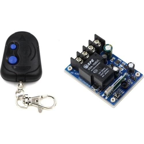 Smart Home Wide Range Voltage DC12V 24V 36V 48V RF Wireless Remote Control System Receiver & Transmitter 2Keys