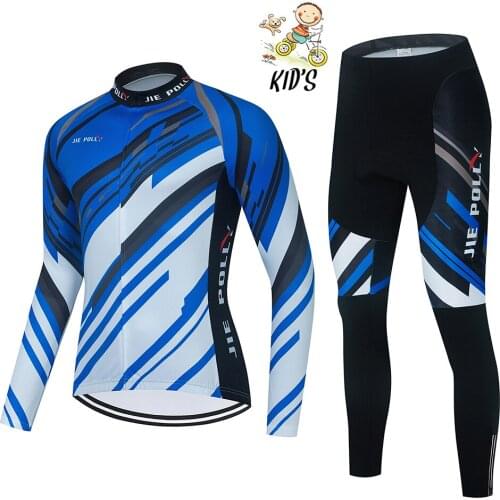 NEW Cycling Jersey Set 2021 Children Long Sleeve Mountain Bike Clothes Wear Kids Racing Bicycle Clothing Ropa Maillot Ciclismo