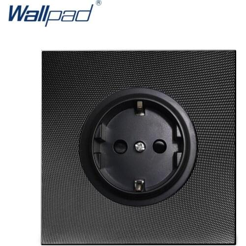 EU 2 Pin German Socket Wallpad Luxury Aluminum Metal Panel Electric Wall Power Socket Electrical Outlets For Home Schuko