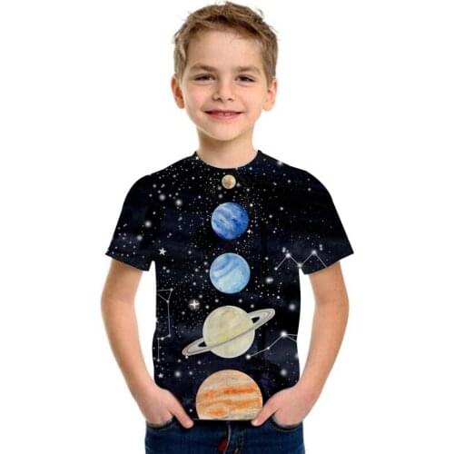 Universe Solar System Kids T-shirt 3D Print Planet Sun Earth Venus Tshirt Casual Harajuku Summer Child Shirt Tops for Boys Girls
