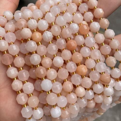 Faceted Natural Pink Aventurine Beads 6mm 8mm 10mm Pick Size 15'' Loose Natural Stone Beads For Jewelry Making DIY Bracelet