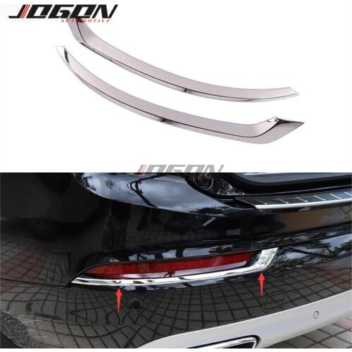 For VOLVO XC90 2016- 2019 2020 2pcs ABS Chrome Tail Rear Fog Light Lamp Eyelid Cover Trim Car Accessories