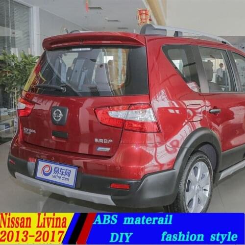 Use for nissan livina Spoiler 2013-2017 livina Spoiler with light High Quality ABS Material Car Rear Wing Primer Color spoiler