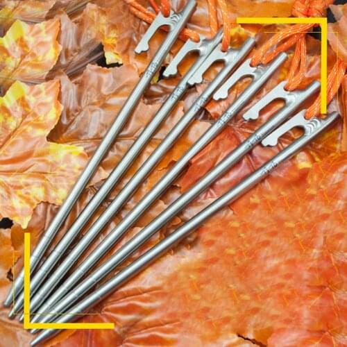 HobbyLane High Strength Titanium Alloy Tent Pegs for Outdoor Camping Tent Accessories Tent Stakes Nail for Rocky/Hard Places