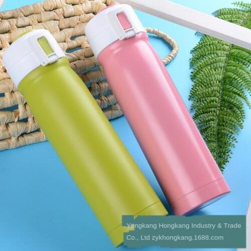 Fashionable car cute couple cup portable double-layer insulation stainless steel vacuum insulation Thermoses water cup