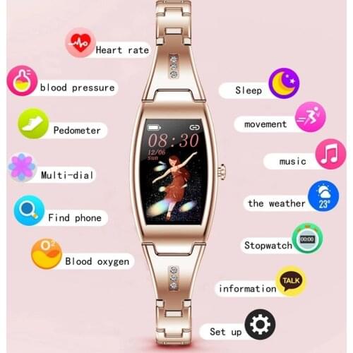 Fashion Smart Watch Full Touch Smartwatch Women Blood Pressure Monitor Multi-sports Modes Fitness Bracelet For Lady