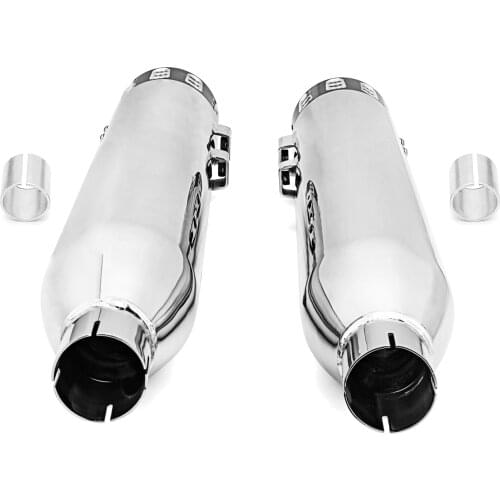 Motorcycle Accessories Chrome 4" Slip-On Mufflers Exhaust, Exhaust Pipes, For 1995-2016 Harley Davidson Touring