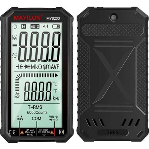 MAYILON MY8233 LCD Multimeter Direct Current AC Voltage Current Resistance Capacitance Line On-off Temperature Diode Measurement