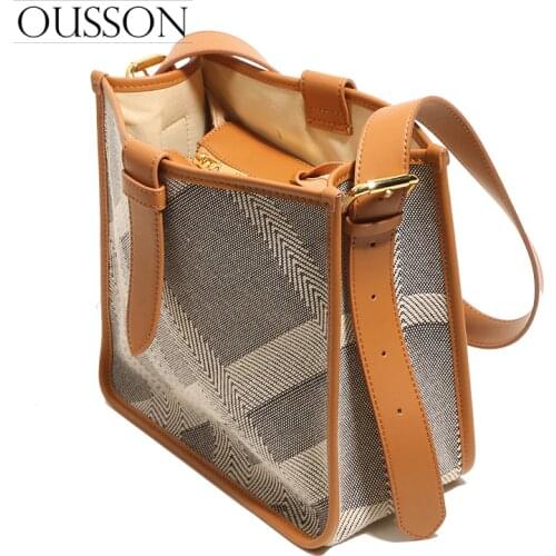 OUSSON 2021 New Design Leather Large Capacity Underarm Bag Fashion Messenger Bag Multifunctional Tote Bag For Women