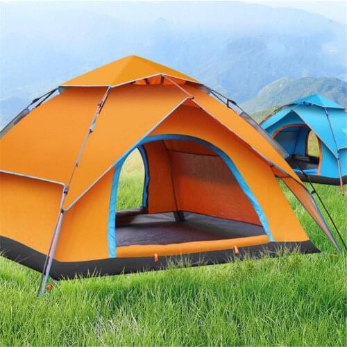 Fully Automatic Tent 1-4 Person Camping Tent 4 Season Portable Tent for Sun Shelter Travelling Hiking Garden Sunscreen Tent