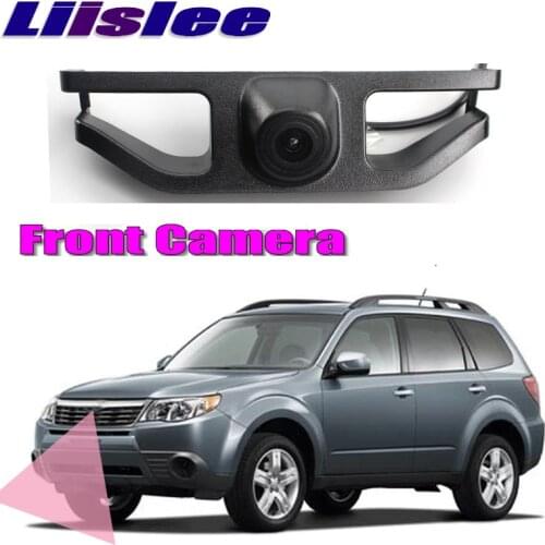 LiisLee Car Front Camera Hood Mesh Front Grille CAM For Subaru Forester SH 2009-2013 DIY Manually Control Channel Front Camera