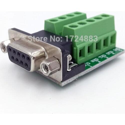 DB9 Adapter RS232 Serial Signals Terminal Module Interface Converter To Terminal DB9 Connector Male Female D sub