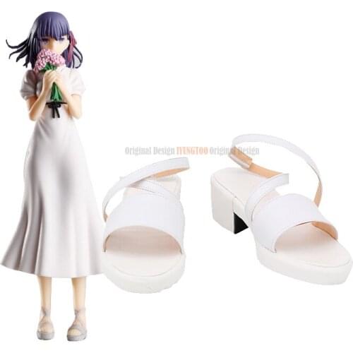 Sakura Matou Shoes Cosplay Fate Stay Night Sakura Cosplay Shoes White Sandals Custom Made