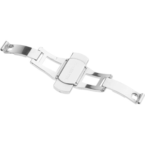 Silver Deployment Butterfly Clasp / Buckle Strap WristWatches Repair DIY Accessories 25mm