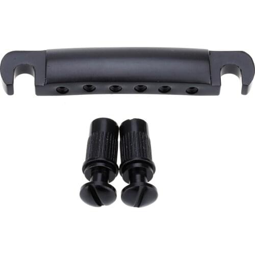 Musiclily Pro 52.5mm TOM Tune-o-matic Tailpiece for China made Epiphone Les Paul Guitar Replacement, Black