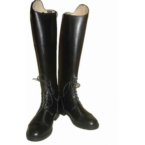 Soldier Best quality Leather Half Chaps Genuine Leather Horse Riding Boots High Equestrian Boots Leather Puttees Leggings