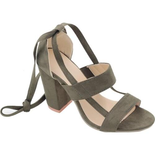 PUMPS 10.5cm 2020 summer new high-heeled strappy sandals women high-heeled suede large size 41 42 43