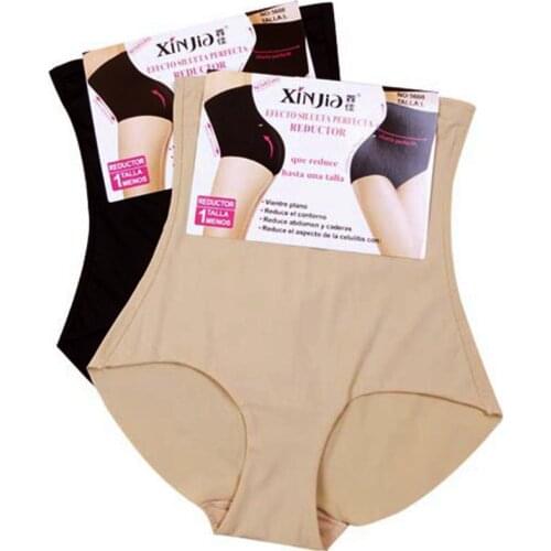 Ultra-thin High Waist Tummy Control Body Shaping Panty Slimming Underwear Women Seamless Control Panties L-3XL