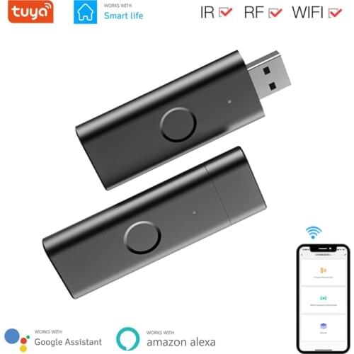 Tuya WiFi RF+IR Universal Remote Controller USB Shape Smart Controller RF Appliances Smart Life Voice Control Alexa Google Home