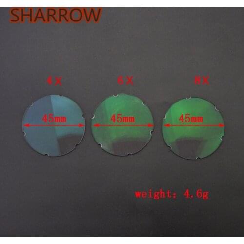 4x 6x 8x Sight Magnifying Glass Lens Compound Bow Archery Clarifiers 4.5cm*2mm Hard Resin Lens For Bow Sight Hunting Accessories