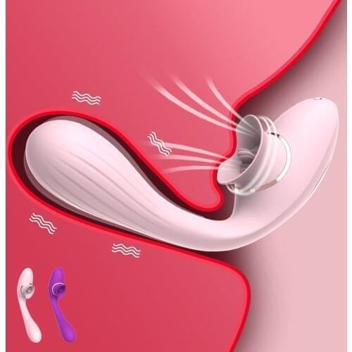 10-frequency Sucking Vibrators Female Tongue Licking and Vibrating Bending Clitoris Sucker Nipple Vibrator Sex Toys for Women