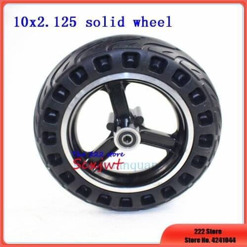 10x2.125 Electric Scooter solid Wheels Tyres No-Inflation tyres with alloy hub for 8/10 inch Electric Scooter Accessory
