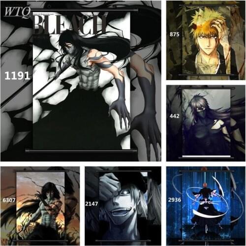 Bleach Kurosaki Ichigo Anime Posters Canvas Painting Retro Poster Wall Decor Wall Art Picture for Living Room Decor Home Decor