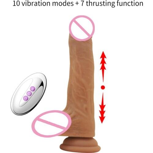 Wireless Remote Telescopic Rotation Realistic Dildo Vibrator Adult Sex Machines Women Big Penis Dick Vagina Female Masturbation