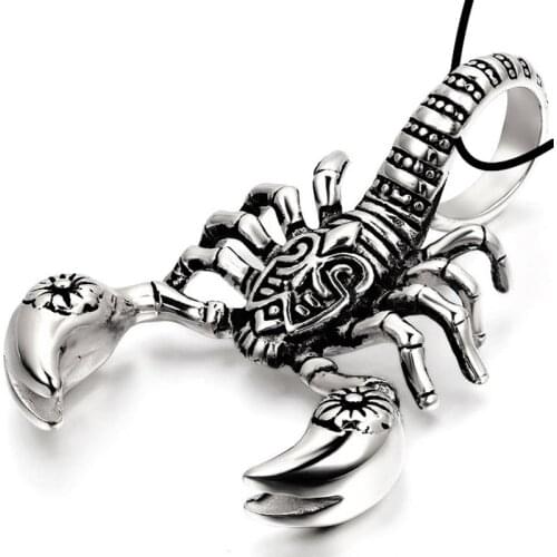 POTCET Unisex Scorpion Necklace Pendant Clavicle Chain Geometric Fashion Hip Hop Personality Party Jewelry
