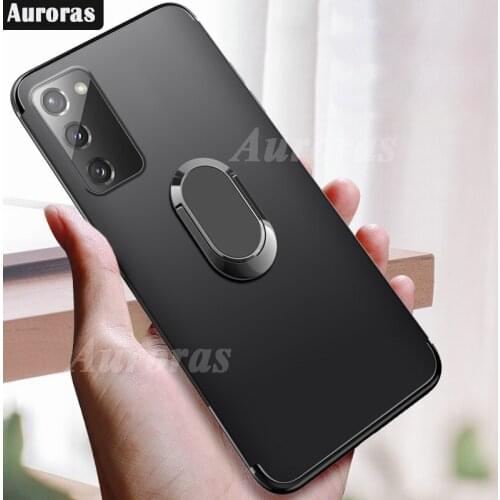 Auroras Case For Samsung A03S A02S Ultra Thin Soft With Magnetic Attraction Ring Back Matte For Samsung Galaxy S21 S20 FE Cover