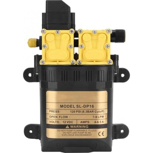 12V High Pressure Double Head Diaphragm Water Pump Electric Water Sprayer Pump Aquarium Water Pump Tank Fountain Pump Filter